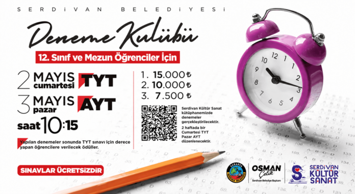 Serdivan Belediyesi Deneme Kulübü Sınavları Öğrencilere Gerçekçi Hazırlık Sağlıyor